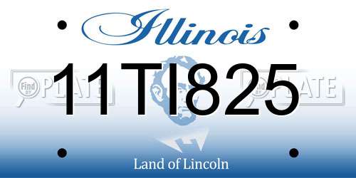 11TI825 Illinois License Plate