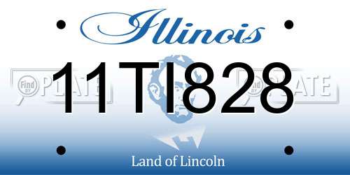 11TI828 Illinois License Plate
