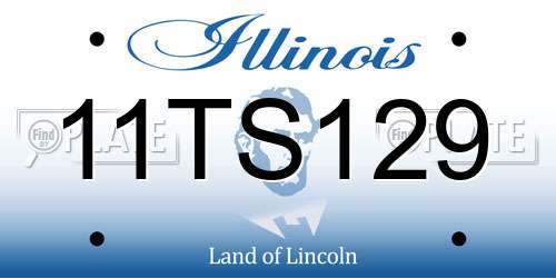 11TS129 Illinois License Plate