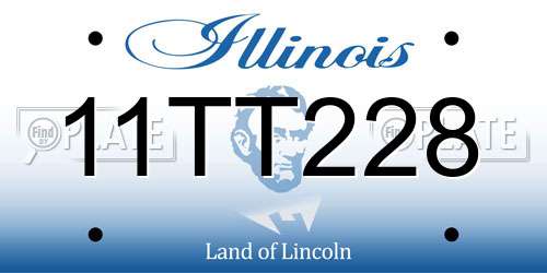 11TT228 Illinois License Plate