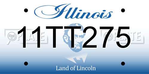 11TT275 Illinois License Plate