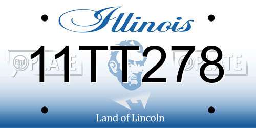 11TT278 Illinois License Plate