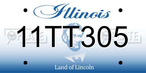 11TT305 Illinois License Plate