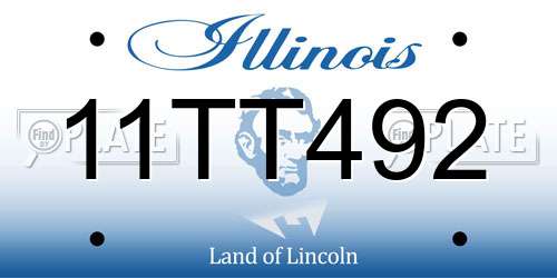 11TT492 Illinois License Plate