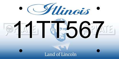 11TT567 Illinois License Plate