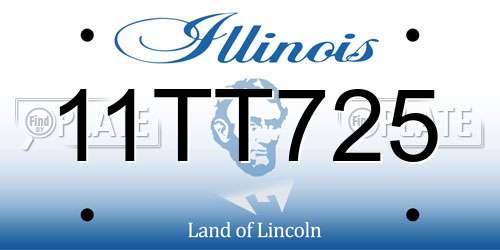 11TT725 Illinois License Plate