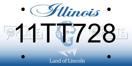 11TT728 Illinois License Plate