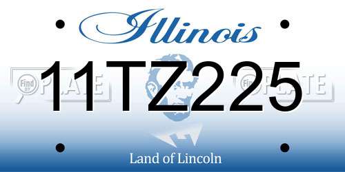 11TZ225 Illinois License Plate