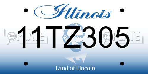 11TZ305 Illinois License Plate