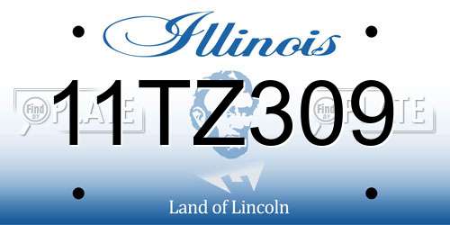 11TZ309 Illinois License Plate