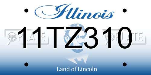 11TZ310 Illinois License Plate