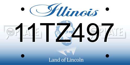 11TZ497 Illinois License Plate