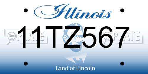 11TZ567 Illinois License Plate