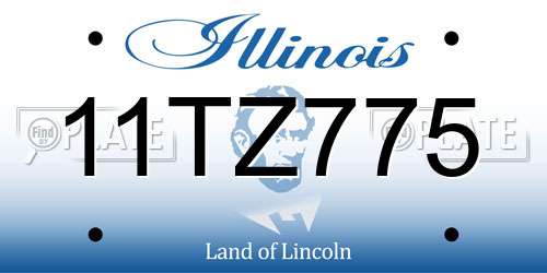 11TZ775 Illinois License Plate