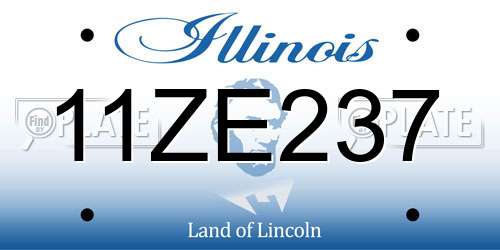 11ZE237 Illinois License Plate