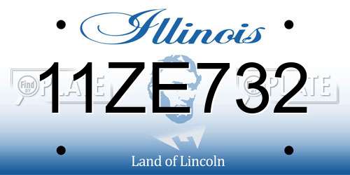 11ZE732 Illinois License Plate