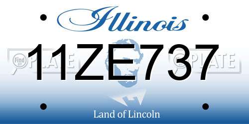 11ZE737 Illinois License Plate