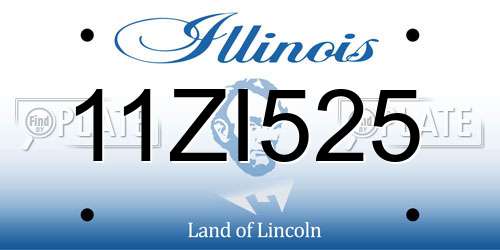 11ZI525 Illinois License Plate