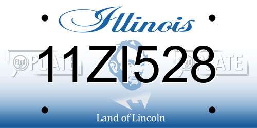 11ZI528 Illinois License Plate