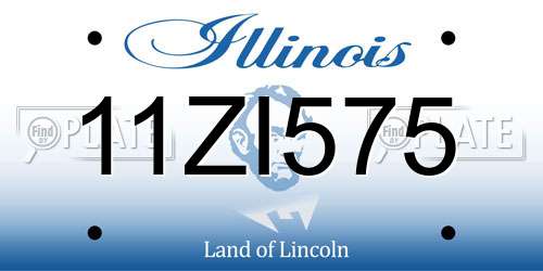 11ZI575 Illinois License Plate