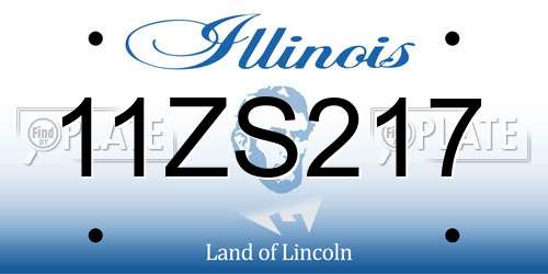 11ZS217 Illinois License Plate