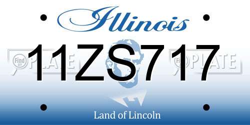 11ZS717 Illinois License Plate