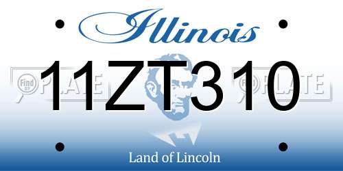11ZT310 Illinois License Plate