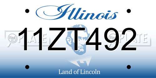 11ZT492 Illinois License Plate