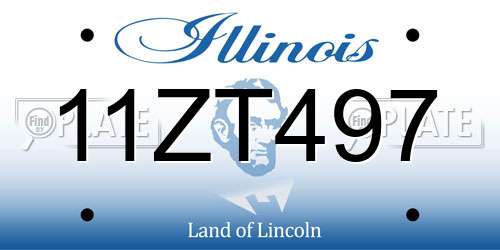 11ZT497 Illinois License Plate