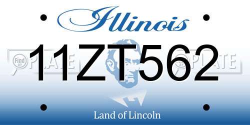 11ZT562 Illinois License Plate