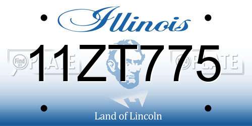 11ZT775 Illinois License Plate