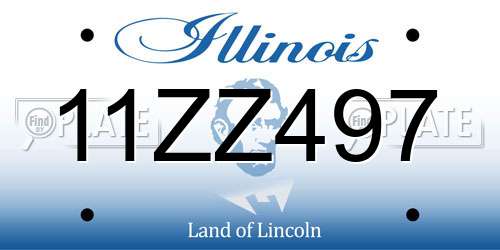 11ZZ497 Illinois License Plate