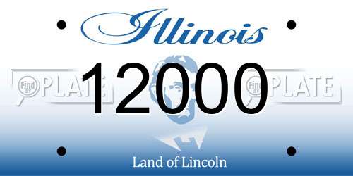 12000 Illinois License Plate