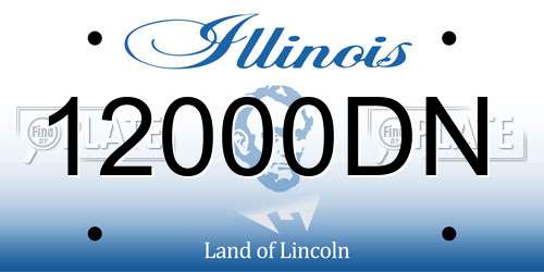 12000DN Illinois License Plate