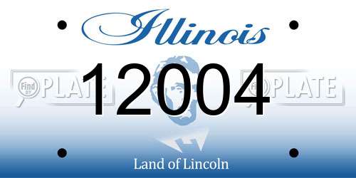 12004 Illinois License Plate