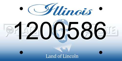 1200586 Illinois License Plate