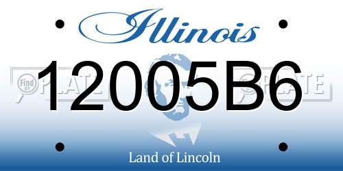 12005B6 Illinois License Plate