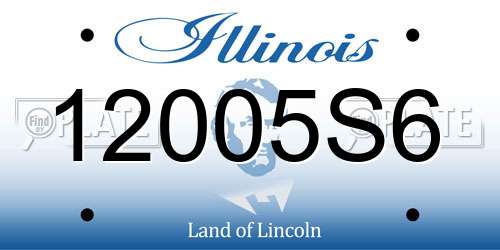12005S6 Illinois License Plate
