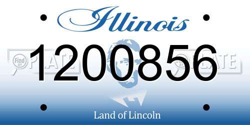 1200856 Illinois License Plate