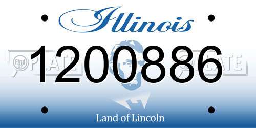 1200886 Illinois License Plate