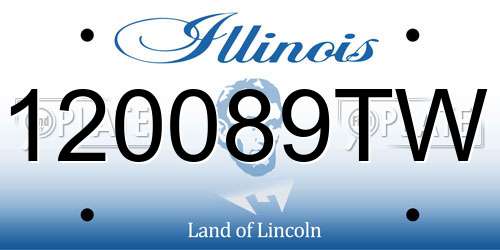 120089TW Illinois License Plate