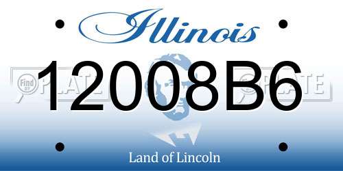 12008B6 Illinois License Plate