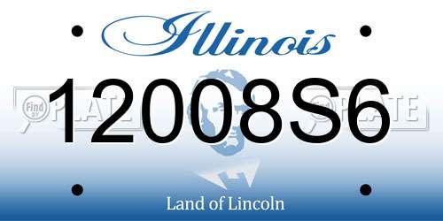 12008S6 Illinois License Plate