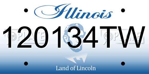 120134TW Illinois License Plate