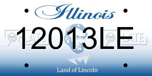 12013LE Illinois License Plate
