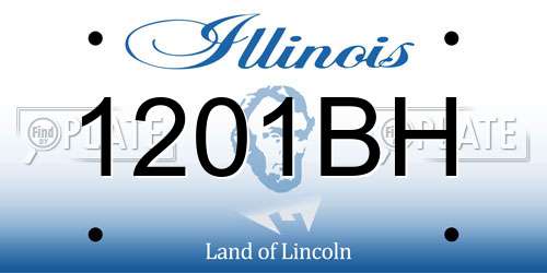1201BH Illinois License Plate