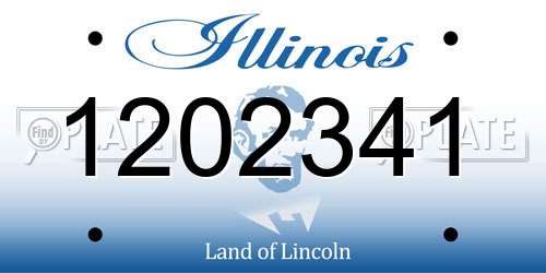 1202341 Illinois License Plate