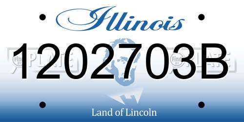 1202703B Illinois License Plate