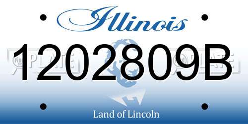 1202809B Illinois License Plate