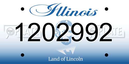 1202992 Illinois License Plate